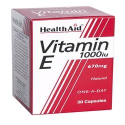 Vitamin E 1000iu Natural Capsules 30's, HealthAid