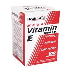 Vitamin E 1000iu Natural - 100 Capsules, HealthAid