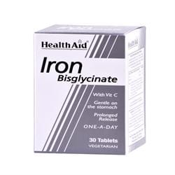 Iron Bisglycinate (Iron with Vitamin C)  Tablets 30's, HealthAid