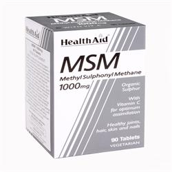 MSM 1000mg   Tablets 90's, HealthAid