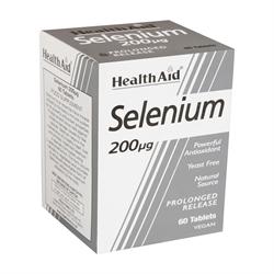 Selenium 200ug - Prolonged Release - 60 Tablets, HealthAid