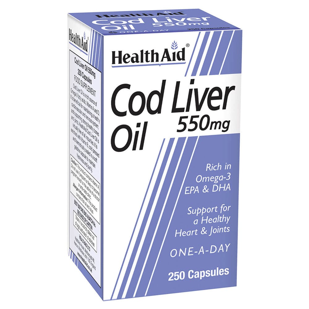 Cod Liver Oil 550mg - 250 caps, HealthAid