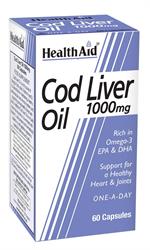 Cod Liver Oil 1000mg - 60 Capsules, HealthAid