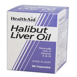 Halibut Liver Oil - 90 Capsules, HealthAid