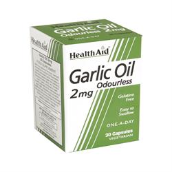 Garlic Oil 2mg (odourless) Vegicaps 30's, HealthAid