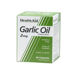 Garlic Oil 2mg (odourless) - 60 Vegicaps, HealthAid