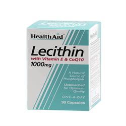 Lecithin 1000mg + Natural Vitamin E 45iu + CoQ 10 10mg Capsules 3, HealthAid