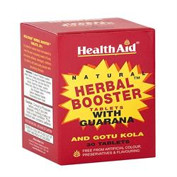 Herbal Booster with Guarana - 30 Tablets, HealthAid