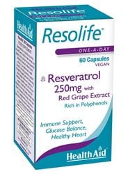 Resolife (Resveratrol 250mg) Capsules 60's, HealthAid