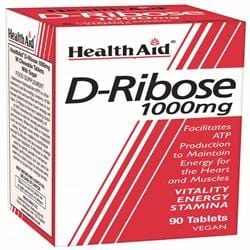 D-Ribose 1000mg - 90 Tablets, HealthAid