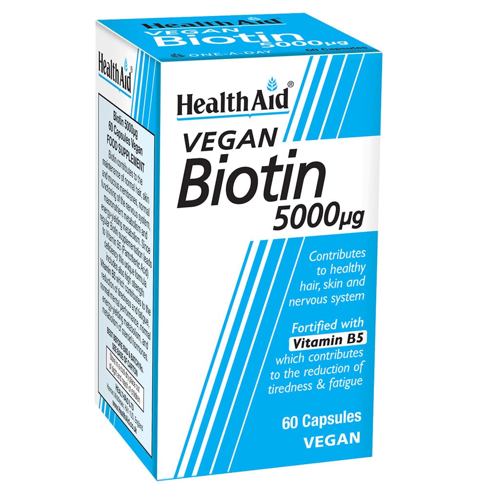 Biotin 5000mg Capsules 60's, HealthAid