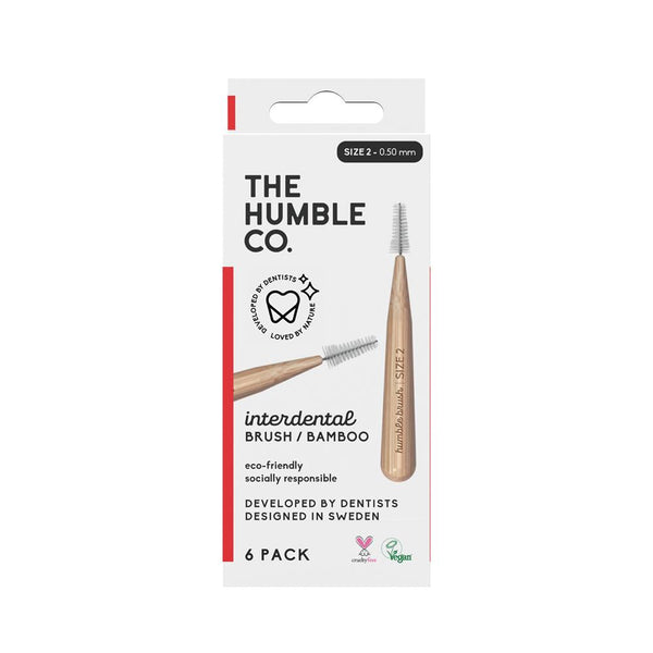 The Humble Co Inter Dental Brush size 2 - Red 6 Pack, Humble Brush