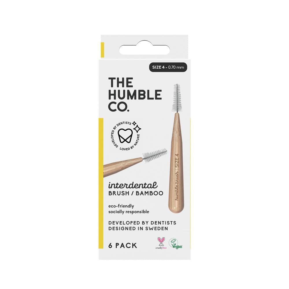 The Humble Co Inter Dental Brush size 4 - Yellow 6 Pack, Humble Brush