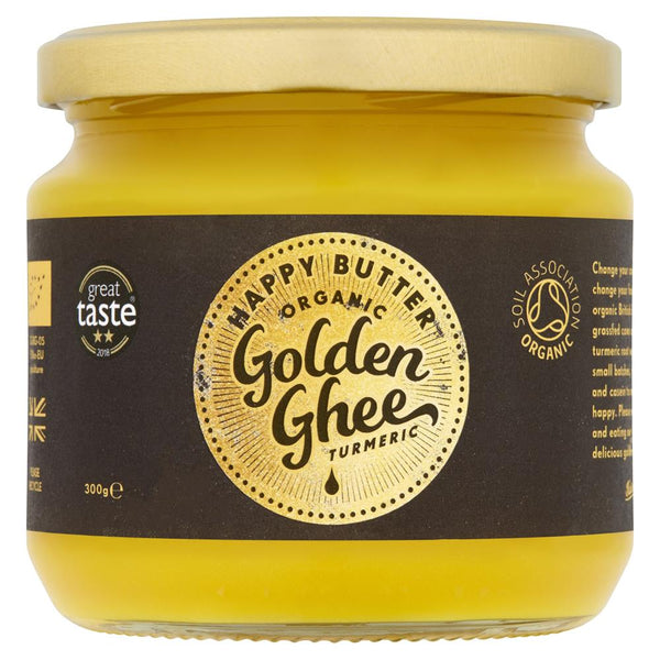 Artisan Organic UK Golden Turmeric Ghee 300g Jar, Happy Butter