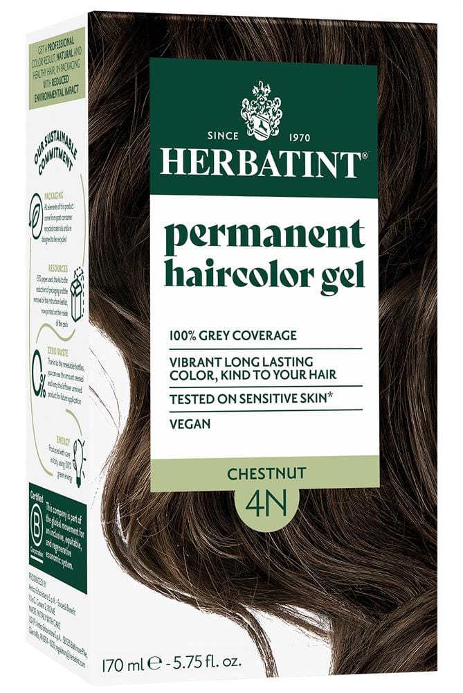 Chestnut Ammonia Free hair Colour 4N 150ml, Herbatint