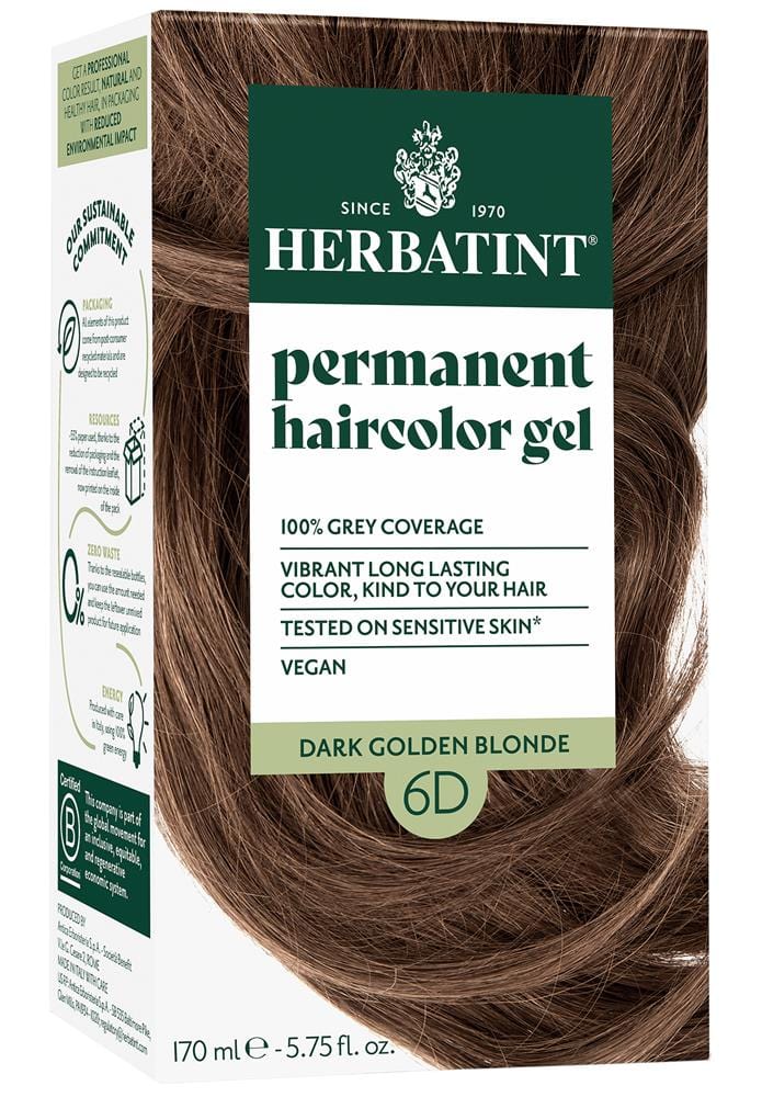 Dark Golden Blonde Ammonia Free hair Colour 6D 150ml, Herbatint