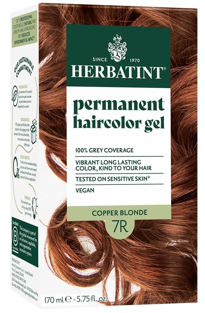 Copper Blonde Ammonia Free hair Colour 7R 150ml, Herbatint