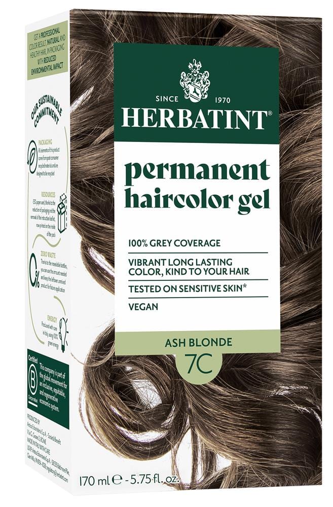 Ash Blonde Hair Colour 7C 150ml, Herbatint