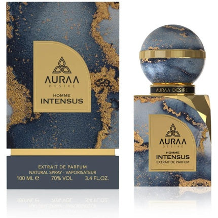 Homme Intensus Extrait de Parfum 100ml by Auraa Desire - Luxury Unisex Fragrance Woody Oriental Scent with Ginger, Tobacco, Patchouli, and Tonka Bean