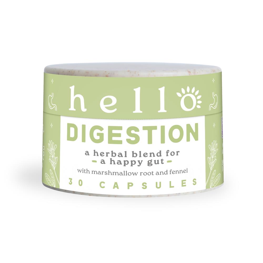 Hello Digestion complete digestive support 400mg 30 caps, Hello Wellness