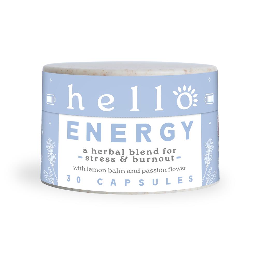 Hello Energy natural calm & energy herbal 30 x 400mg, Hello Wellness