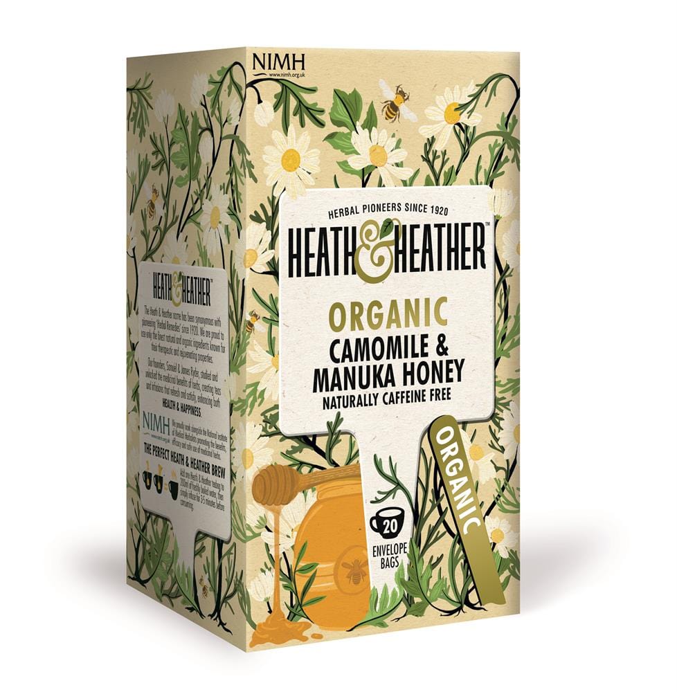 Organic Camomile & Manuka Honey 20 bag, Heath And Heather