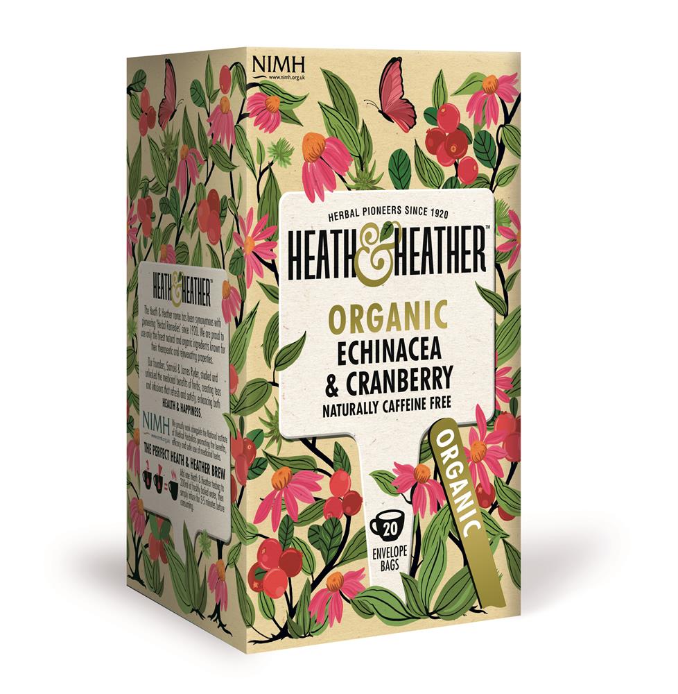 Organic Echinacea & Cranberry 20 Bag, Heath And Heather