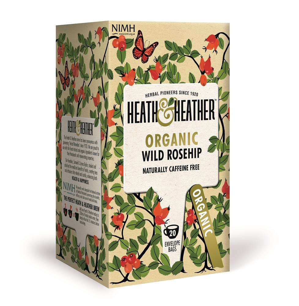 Organic Wild Rosehip 20 Bag, Heath And Heather