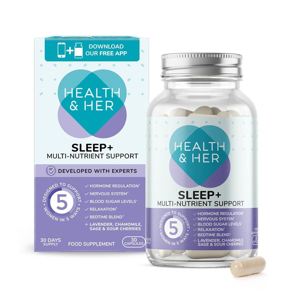 Health & Her Sleep+ Multi Nutrient Supplement 30 Capsules, Health & Her