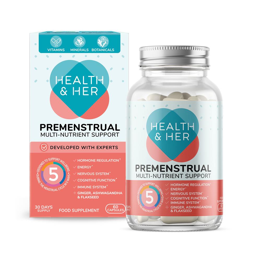 Health & Her Premenstrual Multi Nutrient Supplement 60 Capsules, Health & Her