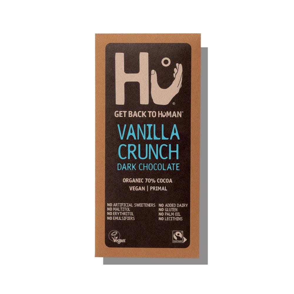 Hu Vanilla Crunch Dark Chocolate Bar 60g, Hu