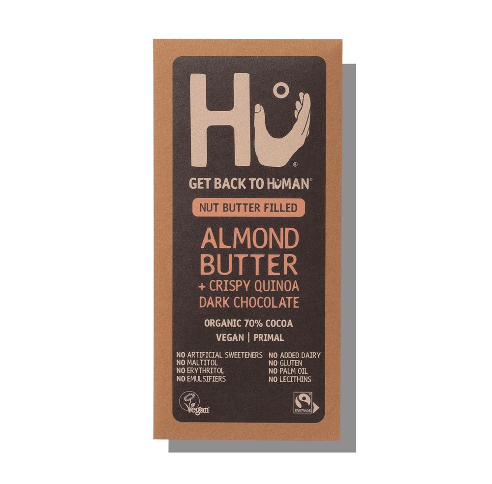 Hu Almond Butter & Crispy Quinoa Dark Chocolate Bar 60g, Hu