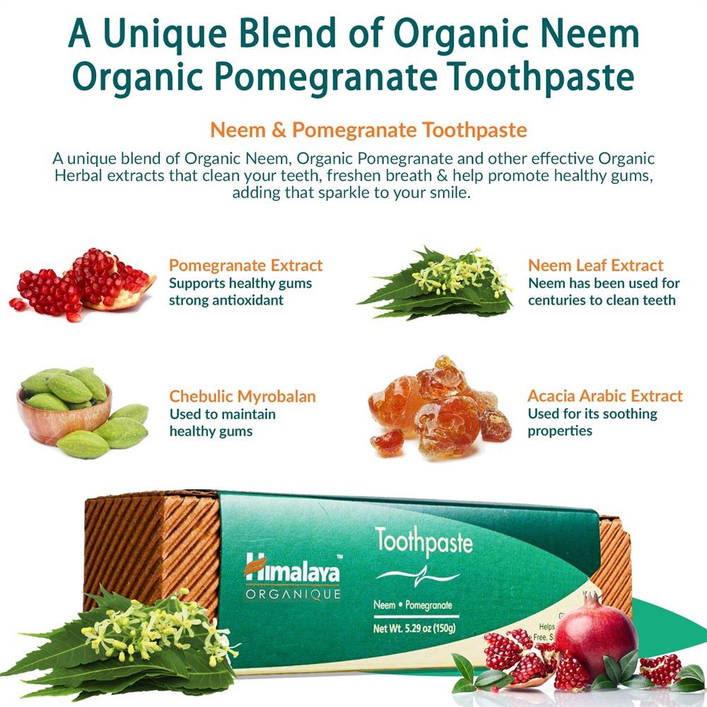 Neem & Pomegranate Toothpaste 150g, Himalaya Herbal Healthcare