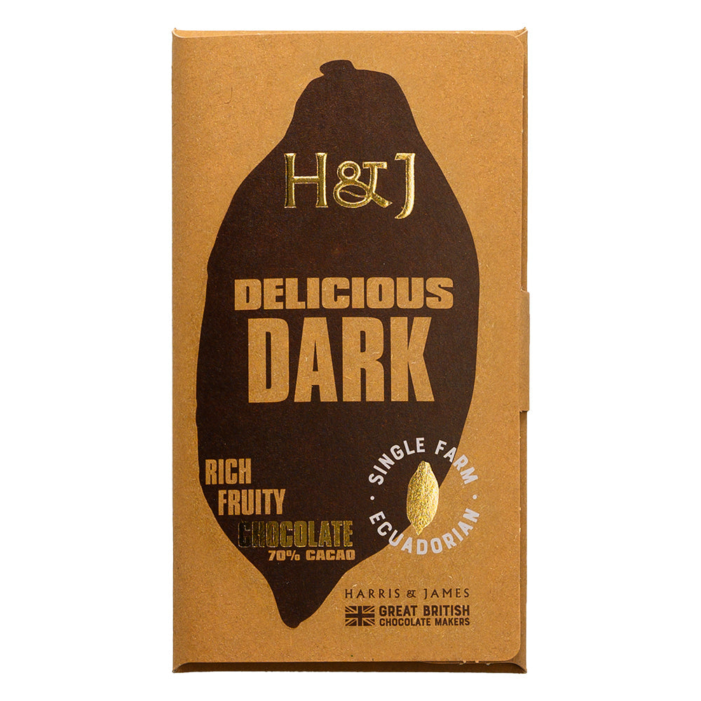 Delicious Dark Chocolate Bar 86g, Harris and James