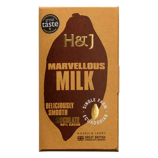 Marvellous Milk Chocolate Bar 86g, Harris and James