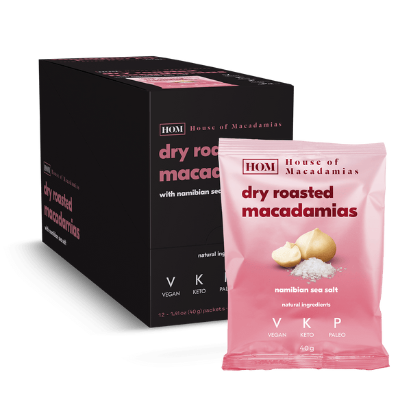 House Of Macadamia Nuts Roasted 12x40g Namibian Sea Salt