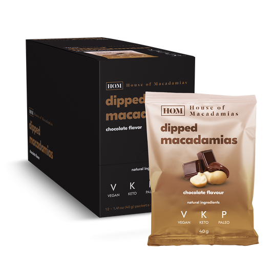 House Of Macadamia Dipped Nuts 12x40g Chocolate