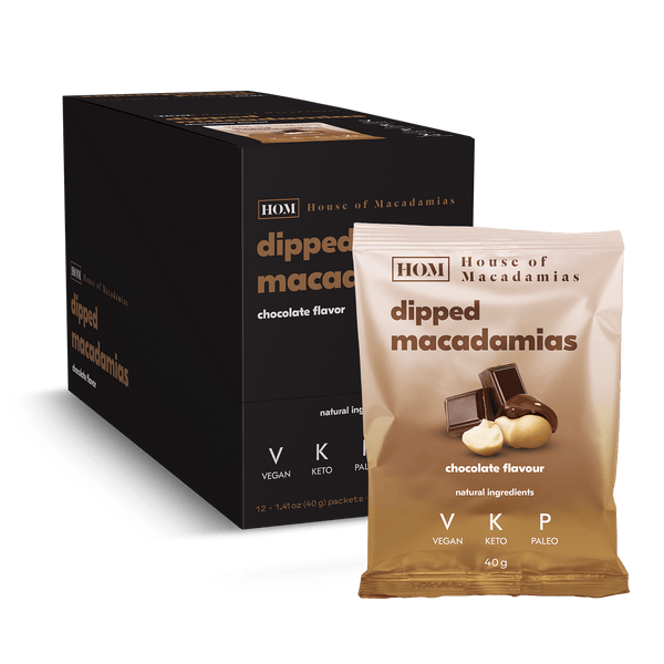 House Of Macadamia Dipped Nuts 12x40g Chocolate