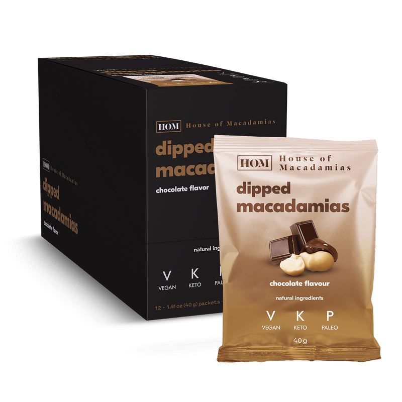 House Of Macadamia Dipped Nuts 12x40g Chocolate