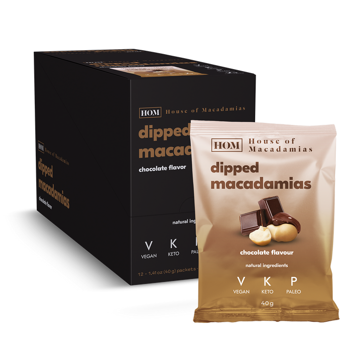 House Of Macadamia Dipped Nuts 12x40g Chocolate