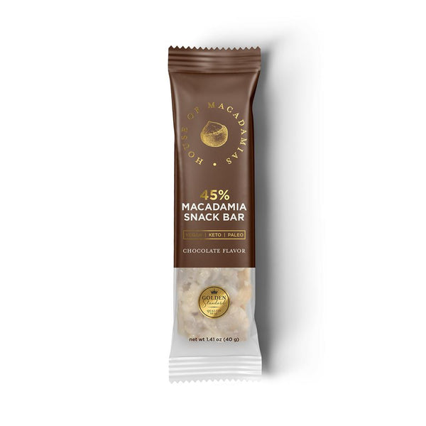 Organic Macadamia Snack Bar Chocolate 40g, House of Macadamias