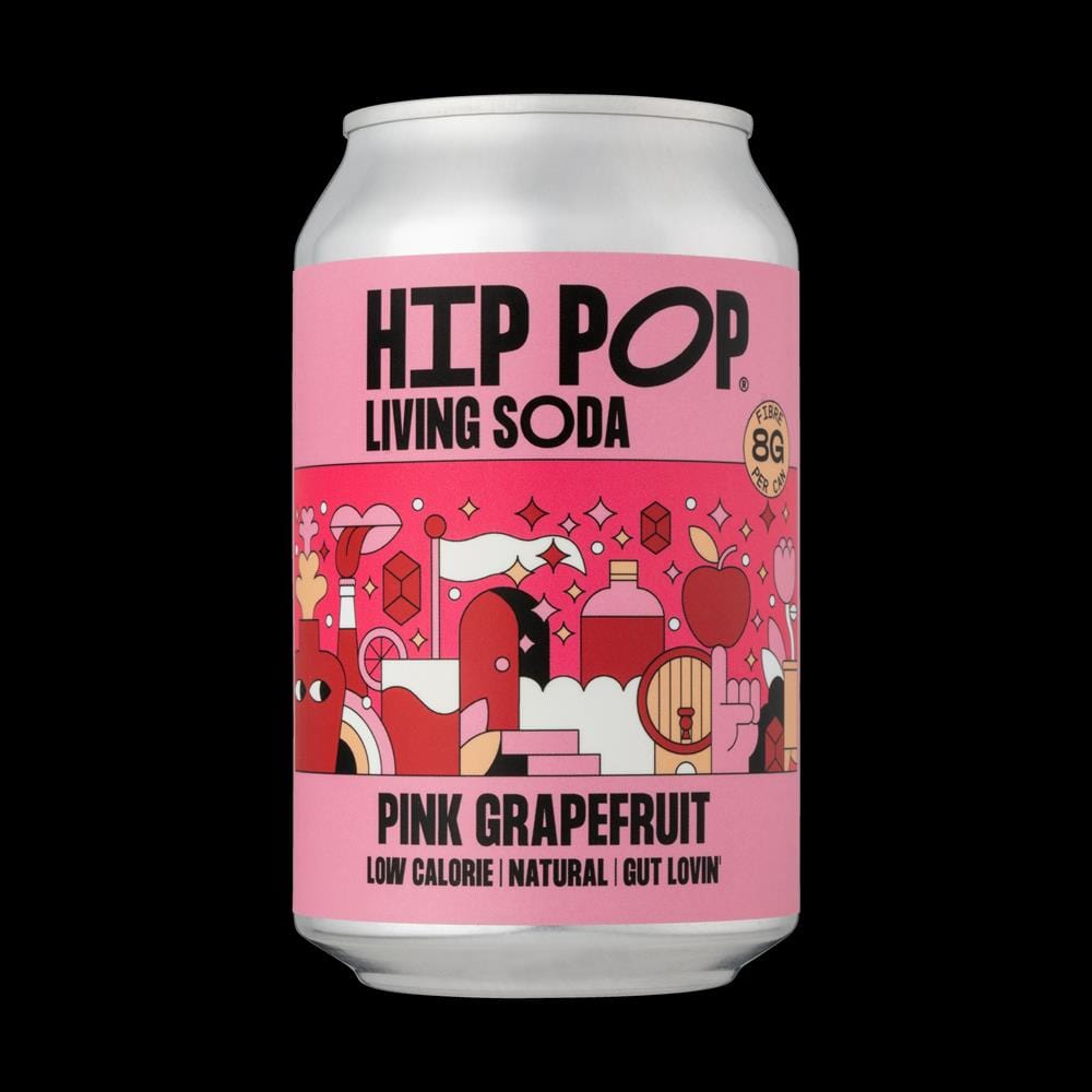 Hip Pop Living Soda Pink Grapefruit 330 ml, Hip Pop