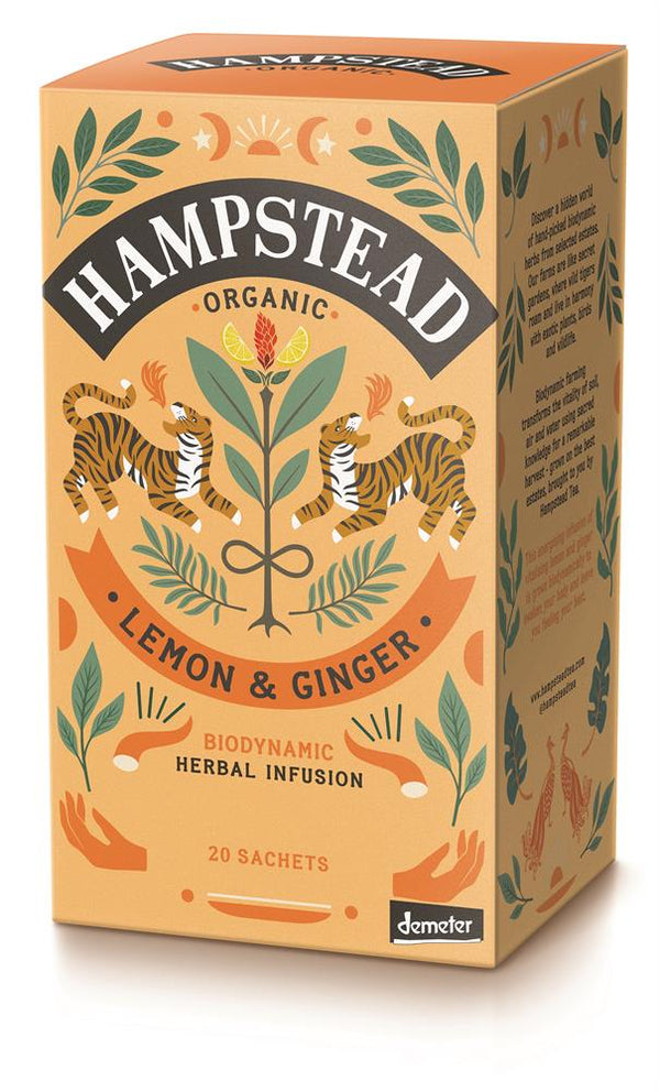 Liberate Lemon Ginger 20 Bag, Hampstead Tea