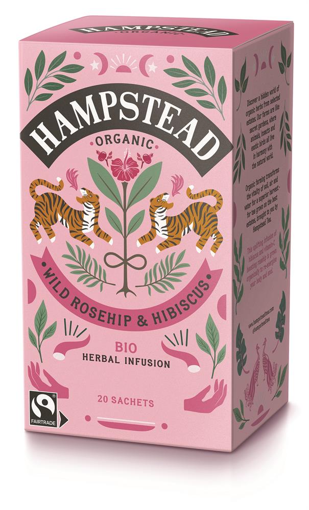 Joy Rosehip Hibiscus 20 Bag, Hampstead Tea