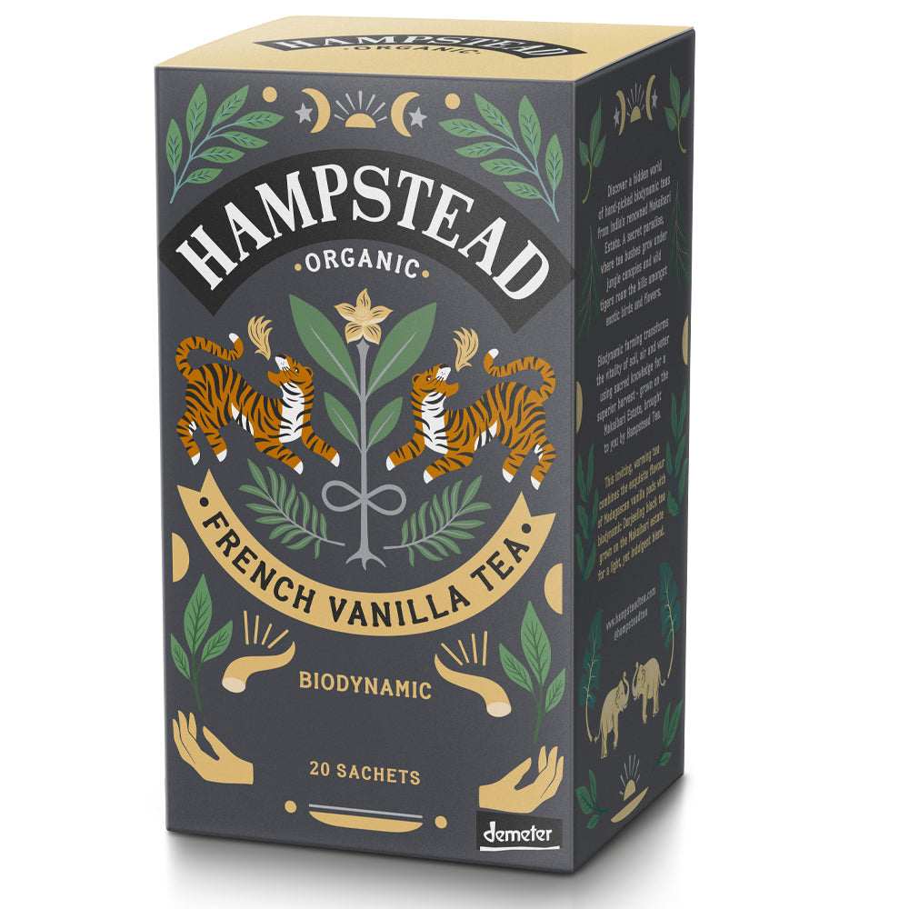 Organic Biodynamic French Vanilla Tea Bags 2g (40g), Hampstead Tea