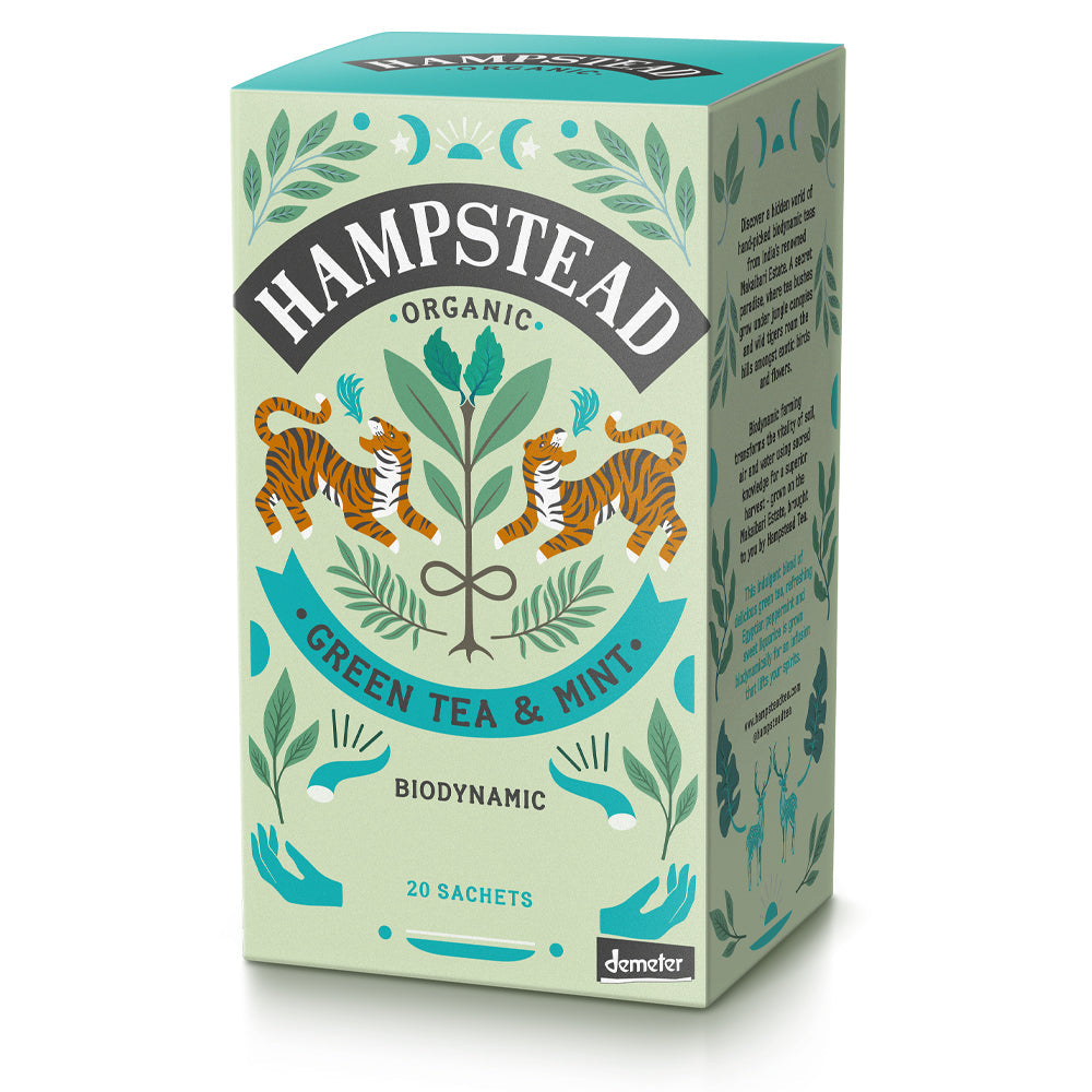 Organic Demeter Mint Green 20 Bag, Hampstead Tea