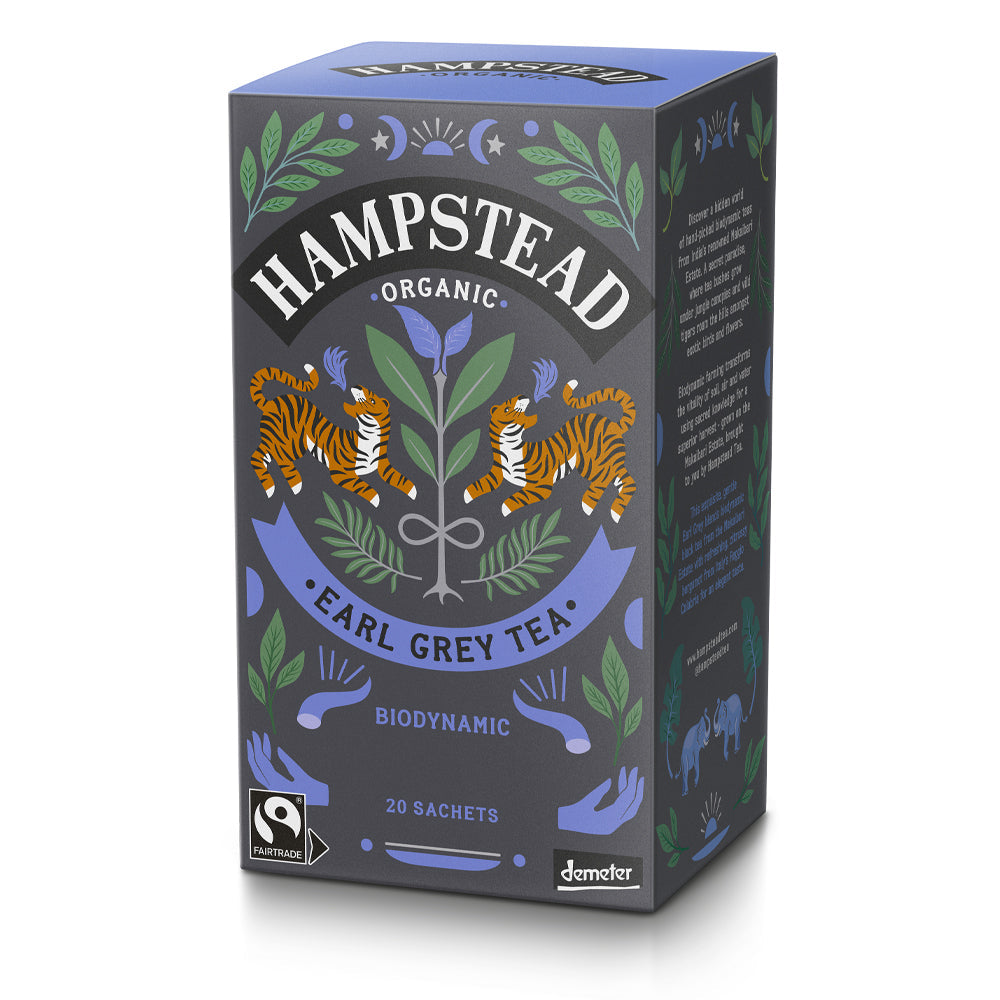 Organic Demeter Earl Grey Tea 20 Bags, Hampstead Tea