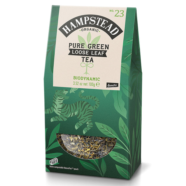 Organic Demeter Green Leaf Tea Loose 100g, Hampstead Tea