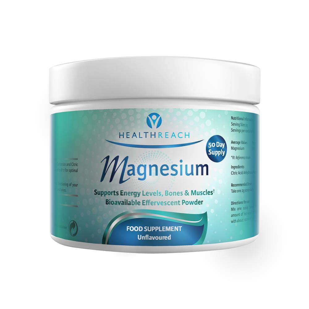 Magnesium Unflavoured Powder 50 day, Healthreach