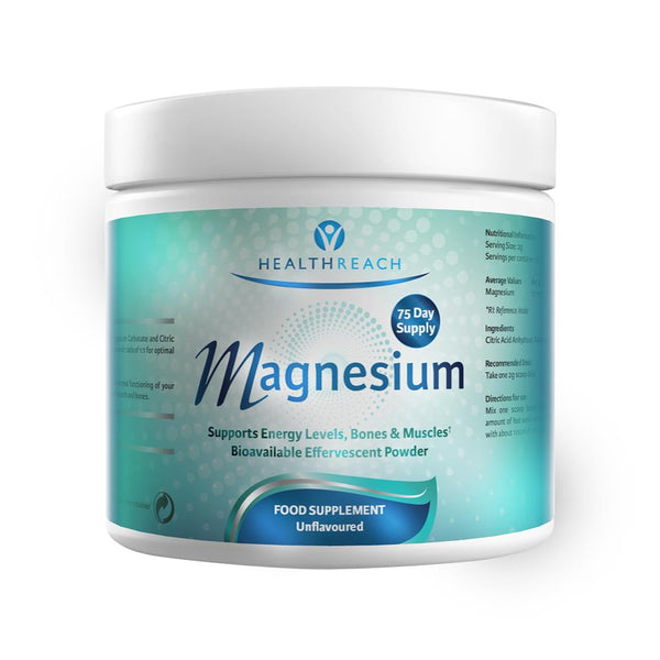 Healthreach Magnesium Unflavoured Powder 150g 75 day, Healthreach